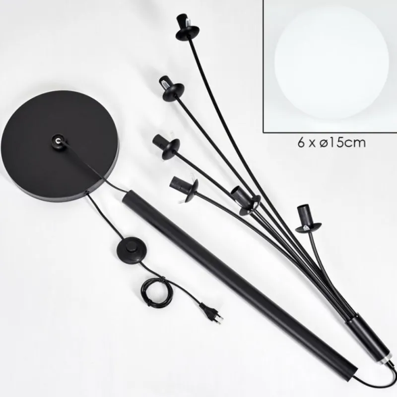 hofstein Gastor Lampadaire Blanc, 6 lumières