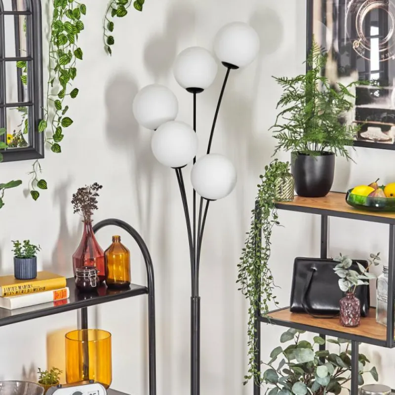 hofstein Gastor Lampadaire Blanc, 5 lumières