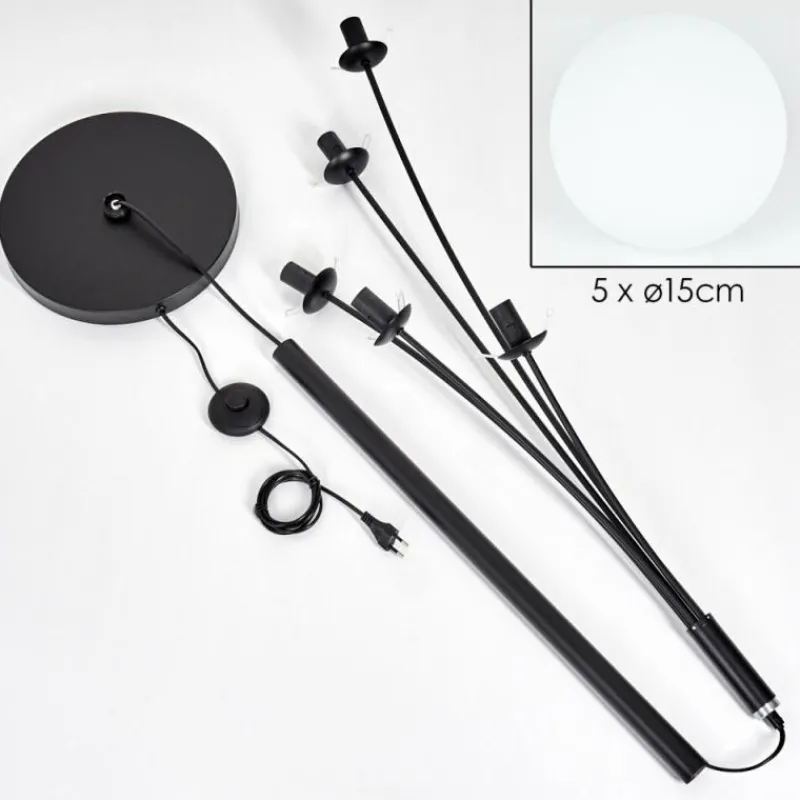 hofstein Gastor Lampadaire Blanc, 5 lumières