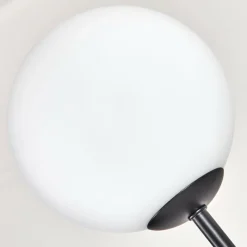 hofstein Gastor Lampadaire Bois foncé, Noir, 4 lumières