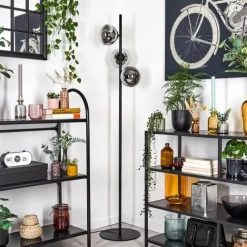 hofstein Gastor Lampadaire Chrome, Clair, Fumé, 3 lumières