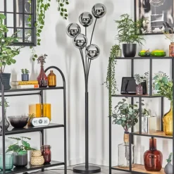 hofstein Gastor Lampadaire Chrome, Fumé, 5 lumières