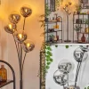 hofstein Gastor Lampadaire Chrome, Clair, Fumé, 5 lumières