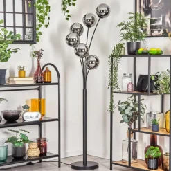 Suspension Verre Fumé-hofstein Gastor Lampadaire Chrome, Fumé, 6 lumières