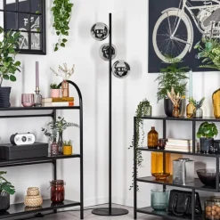 hofstein Gastor Lampadaire Chrome, Fumé, 3 lumières