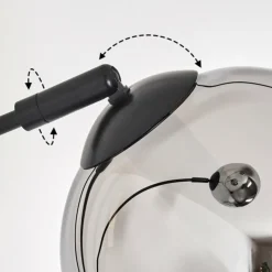 hofstein Gastor Lampadaire Noir, 3 lumières