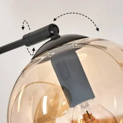 hofstein Gastor Lampadaire Noir, 3 lumières