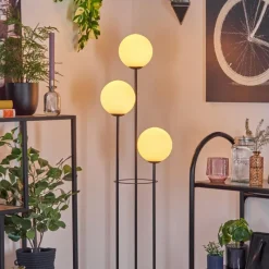 hofstein Gastor Lampadaire Noir, 3 lumières