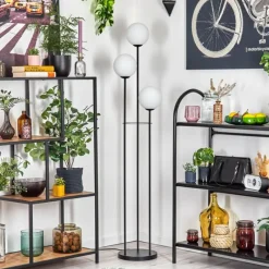 hofstein Gastor Lampadaire Noir, 3 lumières