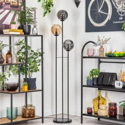 hofstein Gastor Lampadaire Noir, 3 lumières