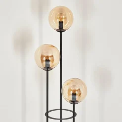 hofstein Gastor Lampadaire Noir, 3 lumières