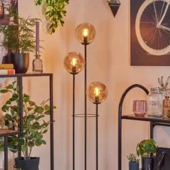 hofstein Gastor Lampadaire Noir, 3 lumières