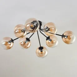 hofstein Gastor Plafonnier 87 cm Ambre, Clair, 8 lumières