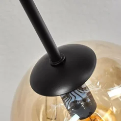 hofstein Gastor Plafonnier 91 cm Ambre, 12 lumières