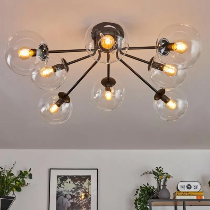 hofstein Gastor Plafonnier 87 cm Clair, 8 lumières