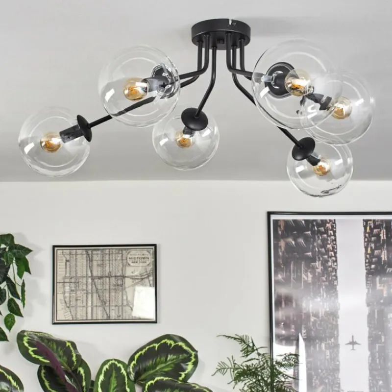 hofstein Gastor Plafonnier 74 cm Clair, 6 lumières