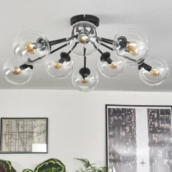 hofstein Gastor Plafonnier 83 cm Clair, 10 lumières