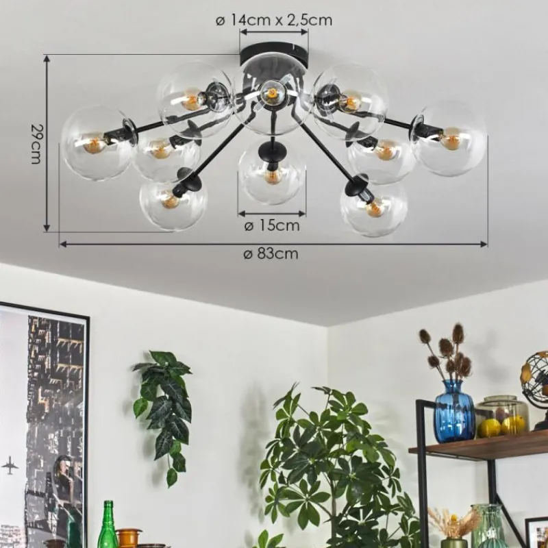 hofstein Gastor Plafonnier 83 cm Clair, 10 lumières