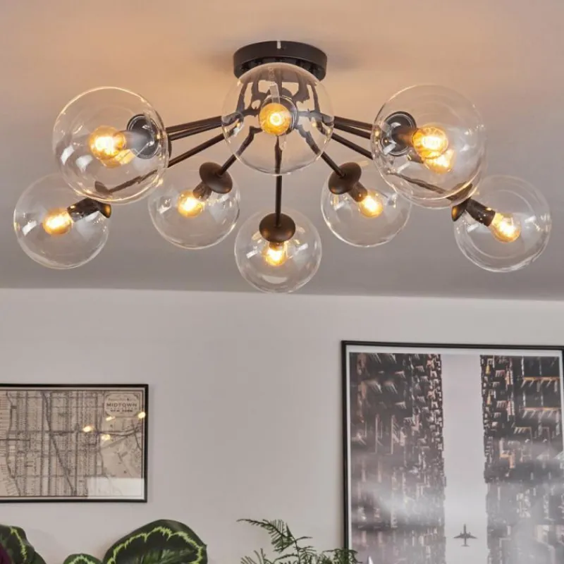 hofstein Gastor Plafonnier 83 cm Clair, 10 lumières