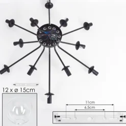 hofstein Gastor Plafonnier 91 cm Clair, 12 lumières