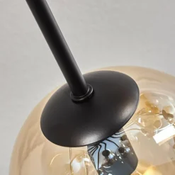 hofstein Gastor Plafonnier Ambre, Clair, 12 lumières