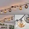 hofstein Gastor Plafonnier, Boule lumineuse Ambre, Clair, Fumé, 6 lumières