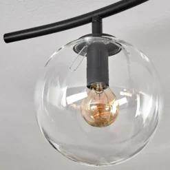 hofstein Gastor Plafonnier, Boule lumineuse Ambre, Clair, Fumé, 6 lumières