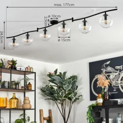 hofstein Gastor Plafonnier, Boule lumineuse Clair, 6 lumières