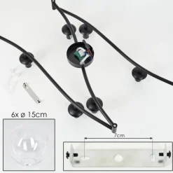 hofstein Gastor Plafonnier, Boule lumineuse Clair, 6 lumières