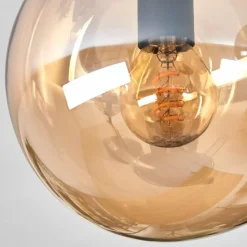 hofstein Gastor Plafonnier, Boule lumineuse Ambre, 2 lumières