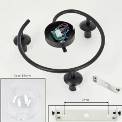 hofstein Gastor Plafonnier, Boule lumineuse Clair, 3 lumières