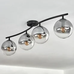 hofstein Gastor Plafonnier, Boule lumineuse Clair, Fumé, 4 lumières