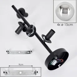 Suspension Verre Fumé-hofstein Gastor Plafonnier, Boule lumineuse Chrome, Fumé, 4 lumières