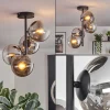 hofstein Gastor Plafonnier, Boule lumineuse Chrome, Clair, Fumé, 4 lumières