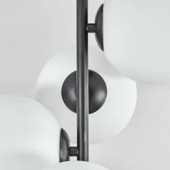 hofstein Gastor Plafonnier, Boule lumineuse Transparent, 4 lumières