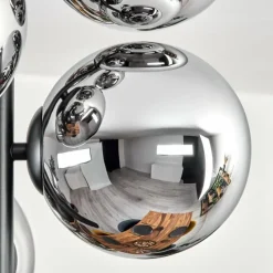 hofstein Gastor Plafonnier, Boule lumineuse Chrome, Fumé, 6 lumières