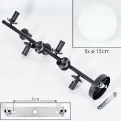 hofstein Gastor Plafonnier, Boule lumineuse Transparent, 8 lumières
