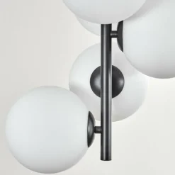 hofstein Gastor Plafonnier, Boule lumineuse Transparent, 8 lumières