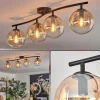 hofstein Gastor Plafonnier, Boule lumineuse Ambre, Clair, 4 lumières
