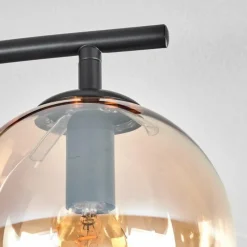 hofstein Gastor Plafonnier, Boule lumineuse Ambre, Clair, 4 lumières