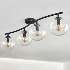 hofstein Gastor Plafonnier, Boule lumineuse Clair, 4 lumières