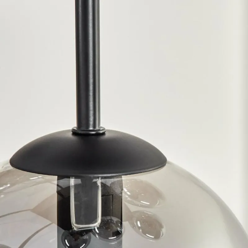 Suspension Verre Fumé-hofstein Gastor Plafonnier, Boule lumineuse Fumé, 9 lumières