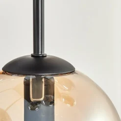 hofstein Gastor Plafonnier, Boule lumineuse Ambre, Fumé, 9 lumières