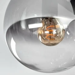 hofstein Gastor Plafonnier, Boule lumineuse Ambre, Clair, Fumé, 9 lumières