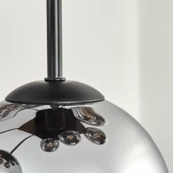 hofstein Gastor Plafonnier, Boule lumineuse Chrome, Clair, Fumé, 9 lumières