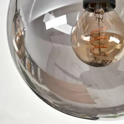 hofstein Gastor Plafonnier, Boule lumineuse Ambre, Fumé, 6 lumières