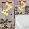 hofstein Gastor Plafonnier, Boule lumineuse Blanc, 9 lumières