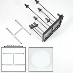 hofstein Gastor Plafonnier, Boule lumineuse Blanc, 9 lumières