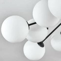 hofstein Gastor Plafonnier, Boule lumineuse Blanc, 12 lumières