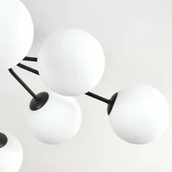 hofstein Gastor Plafonnier, Boule lumineuse 87 cm Blanc, 8 lumières